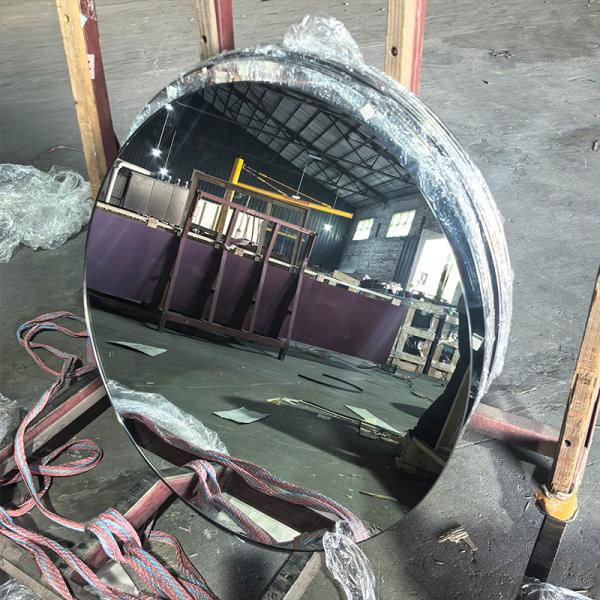 Art round mirror table plate living room coffee table ミラー加工 丸いテーブル ミラー形カット加工