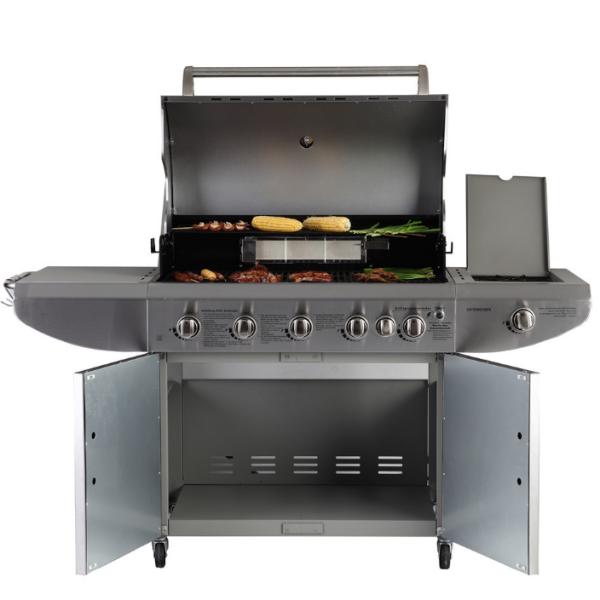 Черный гриль БАРБЕКЮ газа эмали фарфора