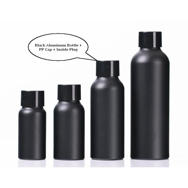 Black Aluminum Spray Bottle Pump Empty For Cosmetic Essential Oil Durable