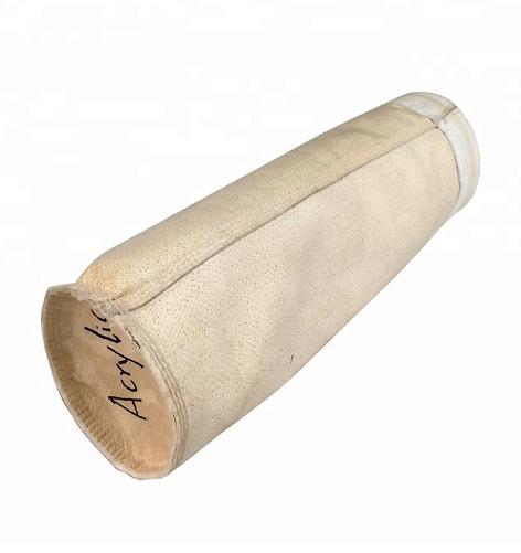 Pulse Jet Industrial Filter Bags Acrylic Material Good Air Permeability