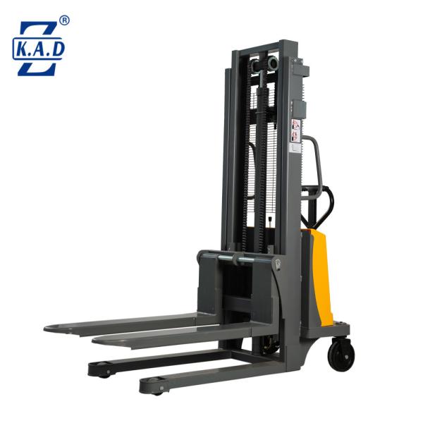 Electric 1.6M Straddle Walkie Reach Truck , Walkie Pallet Stacker Customized