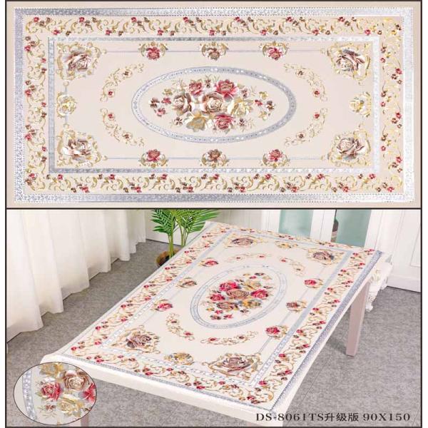 Принято пользовательское логотип 80*120 см Прямой пластик ПВХ цветочный столешничный чехол для столового стола