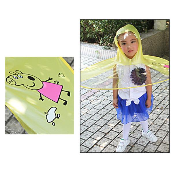 PVA/EVA Material Childrens Waterproof Raincoats Yellow Cartoon Duck Printed Poncho