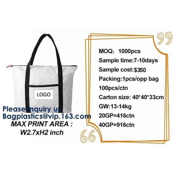 Tyvek Reversible Reusable Shopping Tote Beach Pool Travel Bag Ultra Soft FOLDABLE Material,Reusable Grocery Bag, Easily