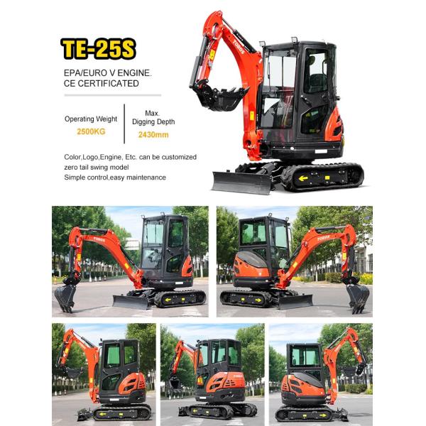 Toros 3,5 тонны мини экскаватор с двигателем Kubota Micro Digger Mult Functions bagger