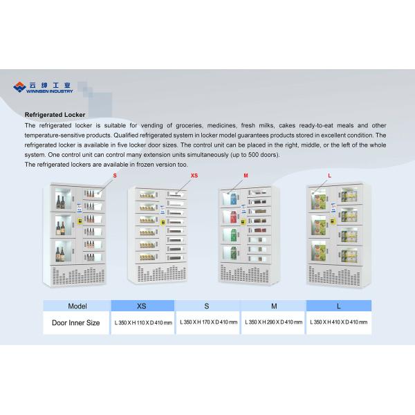 Пакет Билл монетки QR Refrigerated шкафчики 24 часа для доставки бакалеи