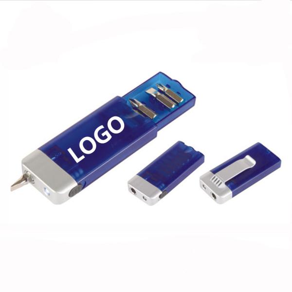 Stainless Steel Promotional LED Screwdriver Set  Logo Customized