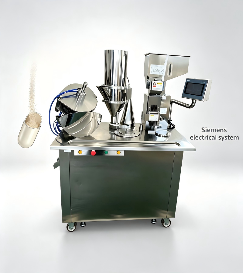 4KW Semi Automatic Capsule Filling Machine 380V Auto Rotation  Pill Filling Machine