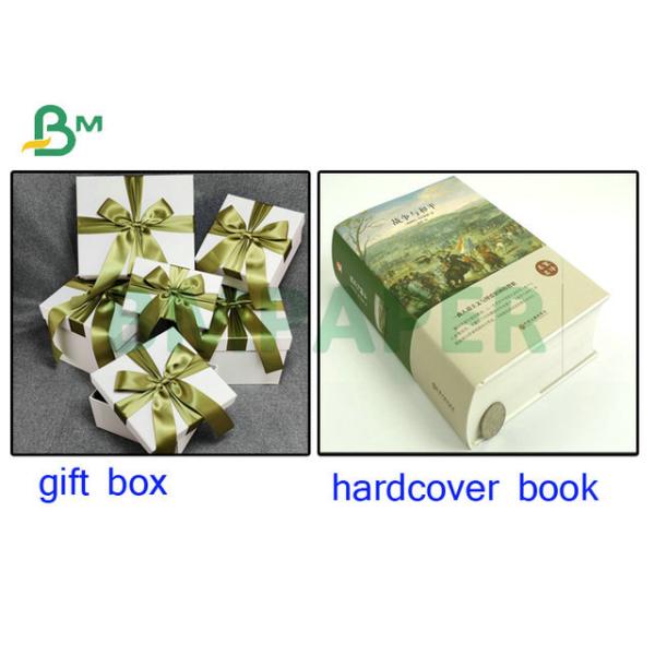 El doble revestido laminado echó a un lado la cartulina blanca 2m m 3m m para el libro de tapa dura