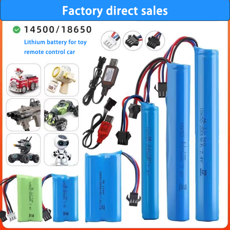 3.7V 14500 & 18650 Li-ion Batteries with Protection Circuit - Safe, Rechargeable for Toys, RC Cars