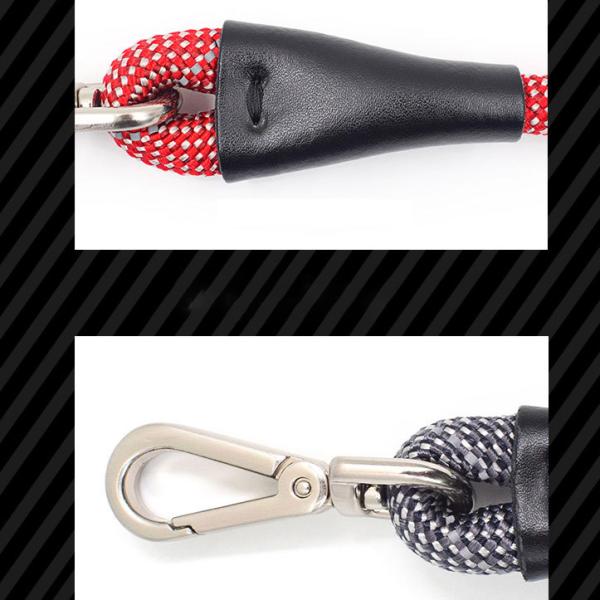 Purple Dog Walking Leash Colorful Pet Walk Running Nylon Slip Lead Double Rope