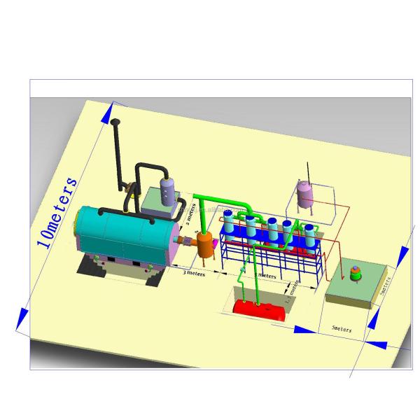 38 т Машины масса Рециклирование резинового масла Производственная линия с напряжением 380 В