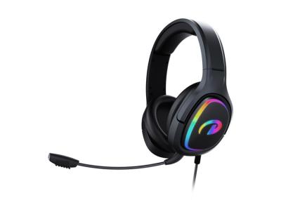os auriculares do jogo do cabo 2.2m RGB do FCC 3V conduziram acima o OEM claro dos fones de ouvido do jogo