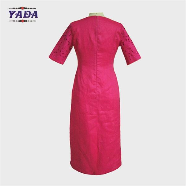 Новейшие дизайнерские вышивки розы полурукав большой размер девочек однокомнатные платья вечеринки женская одежда