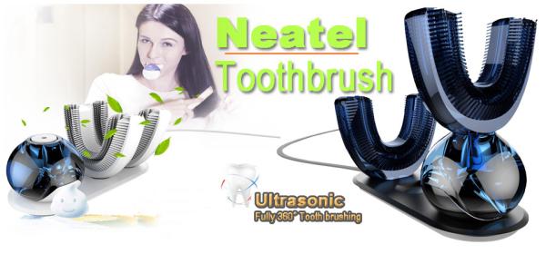 Black Hi-tech Automatic Toothbrush Angela Ultrasonic 360-degree intelligent automatic electric toothbrush SQ-AJL-A1.0