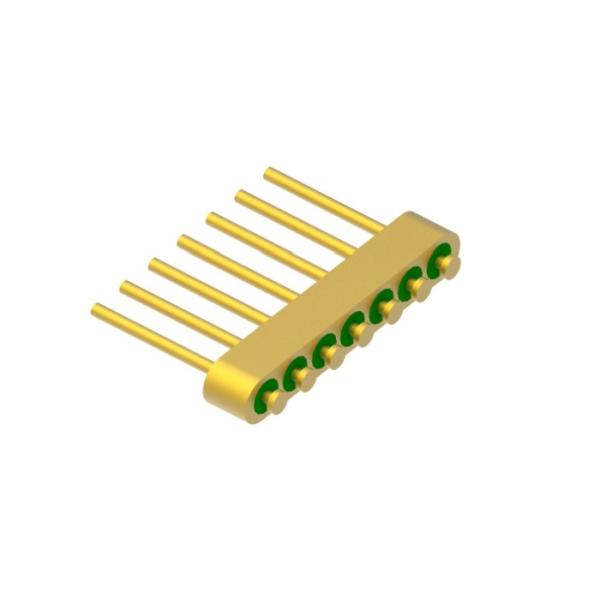 7-Pin Nail Head Glass To Metal Hermetic Seal Header With Gold Wire Bonding Surface MC-630-JH