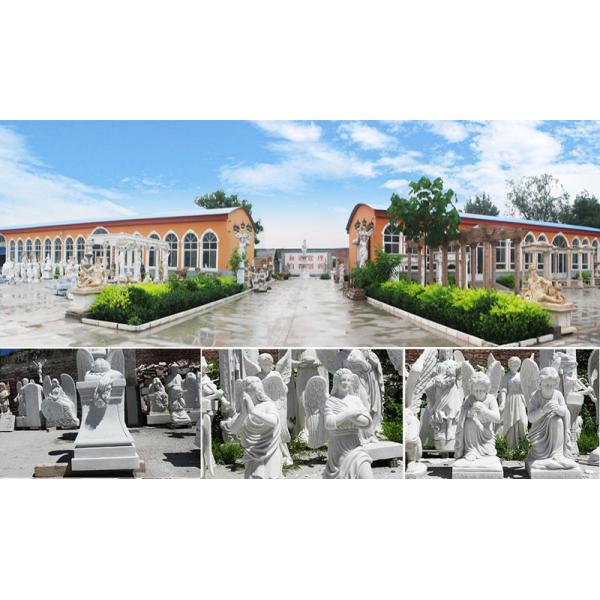 Marble Angel Statue Weeping Angel Tombstone for Cemetery