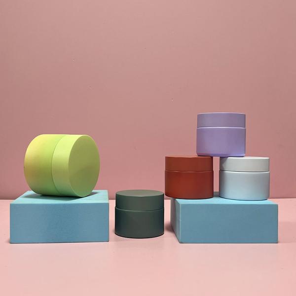 Matte Colored Face Moisturizer Glass Jar 5g 10g 20g 30g 50g 100g