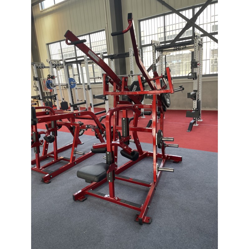 Professional Iso Lateral Wide Plate Loaded Lat Pulldown Machine Heavy Duty Steel Back Strength Equipment