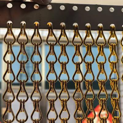 Aluminium Double Hook Chain Link Decorative Wire Mesh Door Curtain