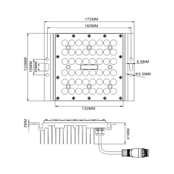 Module IP67 Cree XTE Industrial Led Flood Lights Energy Saving 90-305v
