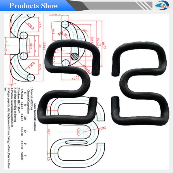La bride de tension SKL1 ferroviaire, rail coupe le système HDG d'attache de rail peint