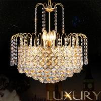 5 diâmetro luxuoso interno 40cm de Crystal Pendant Light E14 das cabeças