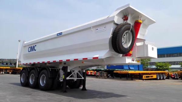 ABS Anti-lock Braking System Customized 3 Axle Trailer Dump Truck Safe Rear Dump Trailer