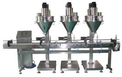 Stainless Steel Rotary Powder Filling Machine Linear Auger Screw 25L / 50L Hopper