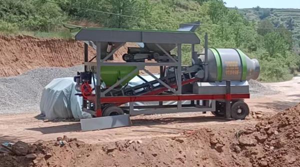 XDEM Mobile Concrete Batching Plant Drum Type Mixing 46kw