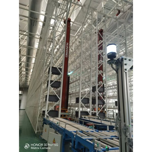 Laser Barcode Dual Pallet Stacker Positioning System 1mm Repeatable Electric Stacker Crane