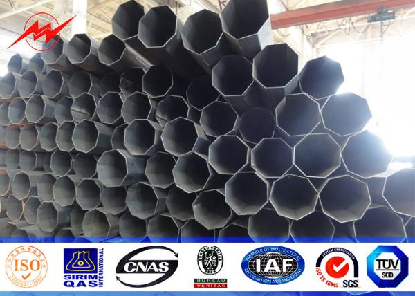espessura Pólo de aço tubular de 230kv 3mm com os acessórios pré-reforçados do parafuso de âncora