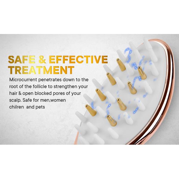 Peigne à cheveux à micro-courant rechargeable 1,8 W, 650 nm, peigne à lumière LED 450 nm