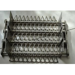 Baffle Food Professing 1.6M Chain Mesh Conveyor Belt