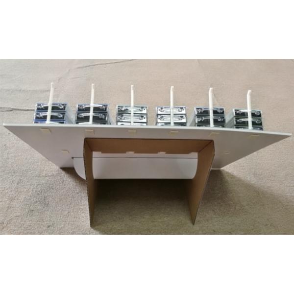 Shelf Ready Custom Cardboard Counter Displays 12 Hooks For Personal Care Nail Art System