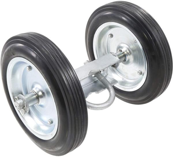 Metal Frame Heavy-Duty 6 inch Rubber Wheel Carrier for Driveway Chain Link Fence Gates
