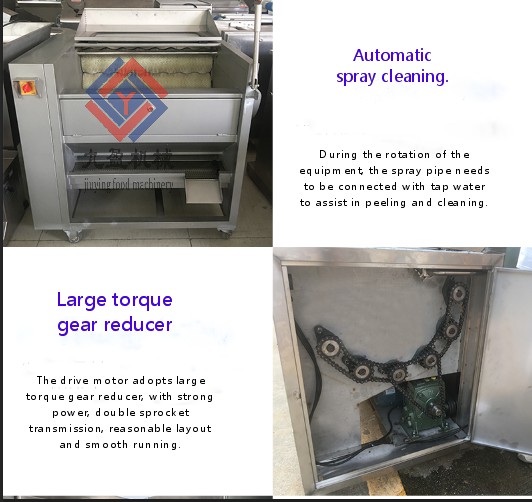 Большая машина стирки и шелушения картошки емкости 300~500КГ/Х с жесткой щеткой нейлона