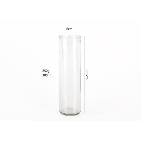 Custom Empty Clear Glass Cylinder Candle Holder For Home Decoration Simple Design