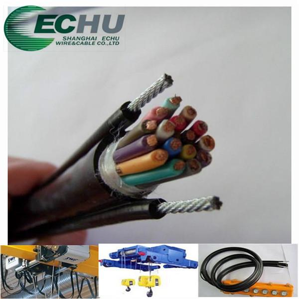 Flexible Round Traveling Control Cable for cranes or other appliances RVV(2G) 12Cx2.0SQMM in black colr