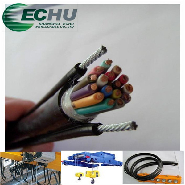 Flexible Round Traveling Control Cable for cranes or other appliances RVV(2G) 18Cx1.5SQMM in black  jacket