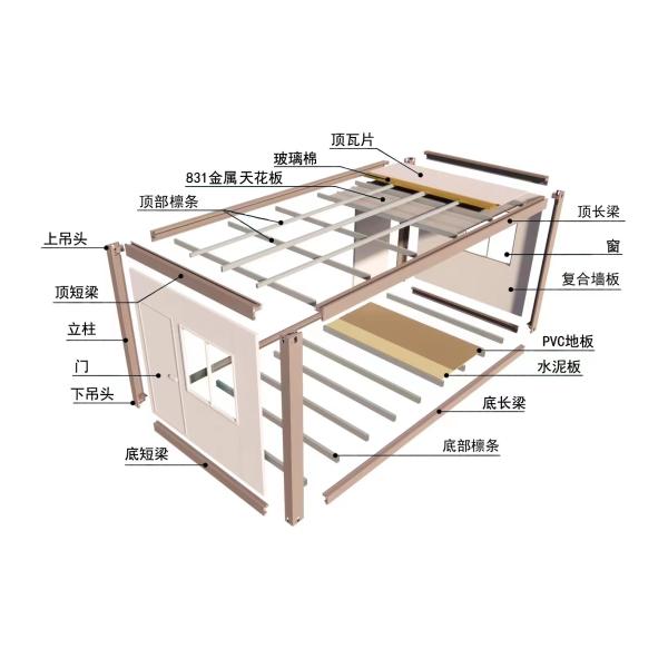 Standard Thickness Movable House Container Homes Prefab Houses Container Mini Container House with Security Door