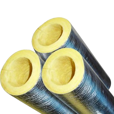 Insulation Glass Wool Pipe Section With FSK Facing Cold Water Pipe Condensation Prevention