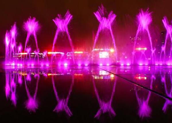 2019 New Style Square Led Water Fountain , Dry Land Floor Outdoor Fountains