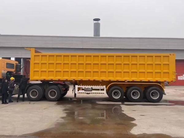 ABS Anti-lock Braking System 3 Axle Tipper Trailer Dump Semi Truck Trailer 12 Tire