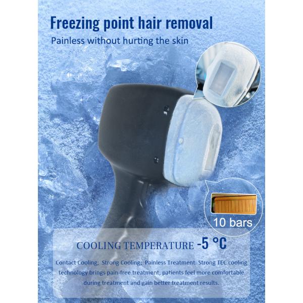 10 barras 808nm Soprano máquina láser de hielo Rejuvenecimiento de la piel y eliminación de pecas