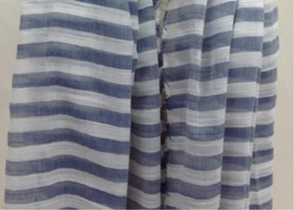 China factory supply stripe lightweight yarn dyed fabric spring summer scarf 80*190cm100% Polyester keep fashion chiffon
