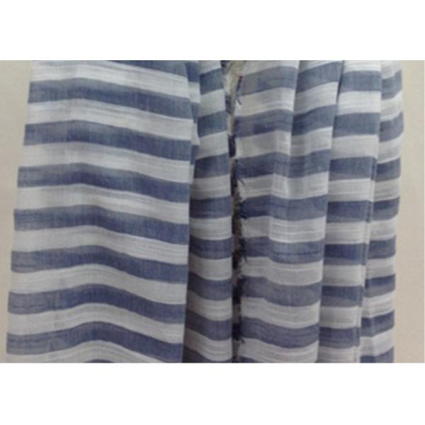 China factory supply stripe lightweight yarn dyed fabric spring summer scarf 80*190cm100% Polyester keep fashion chiffon