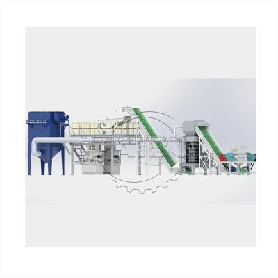 Metal Scrap Heat Radiator Recycling Machine Line with Crushing and Separating Process