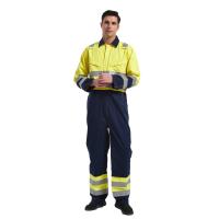 Habillement en soi ignifuge de protection d'arc, combinaison jaune de Hivis franc