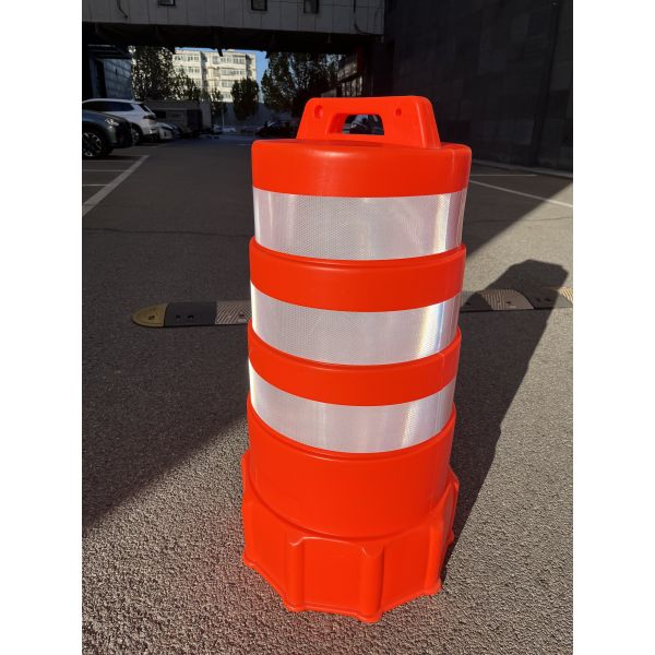 JST Barriers 1100mm South American 15kgs Traffic Drum Barrels RED Crash Safety Traffic Barrel Road Orange Barrier Heavy Duty 